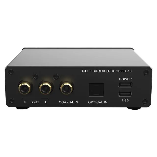 Alt view image 2 of 7 - D1 Hi-Res Audio Dac Rohm BD34352EKV chip Touch Control RCA ouput 768kHz/32bit DSD512 THD+N 0.00038%, Audio DAC Dual USB/Optical/Coaxial Input SNR126dB for Phone/pad/PC/TV/DVD Home Desktop DAC