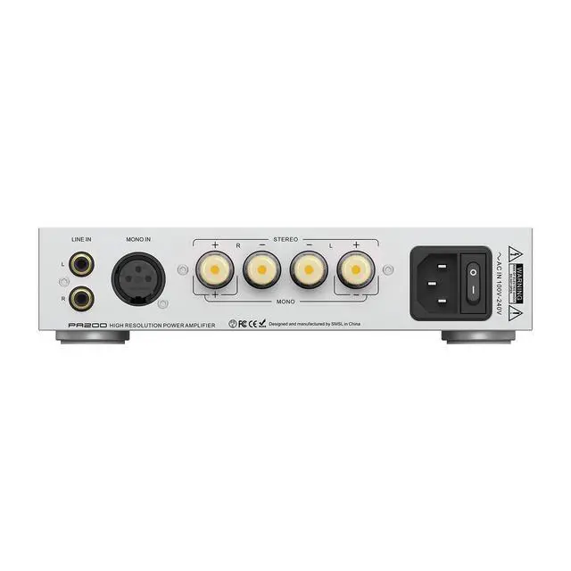 Alt view image 2 of 7 - VMV PA200 Power Amplifier infineon's New GaN FET, Stereo Pure Amplifier Pass-Through Mode, Chip PGA2311, XLR Input Mono Mode AMP, Speaker Output, THD+N 0.003%, RCA Hi-Res AMP with Remote Control
