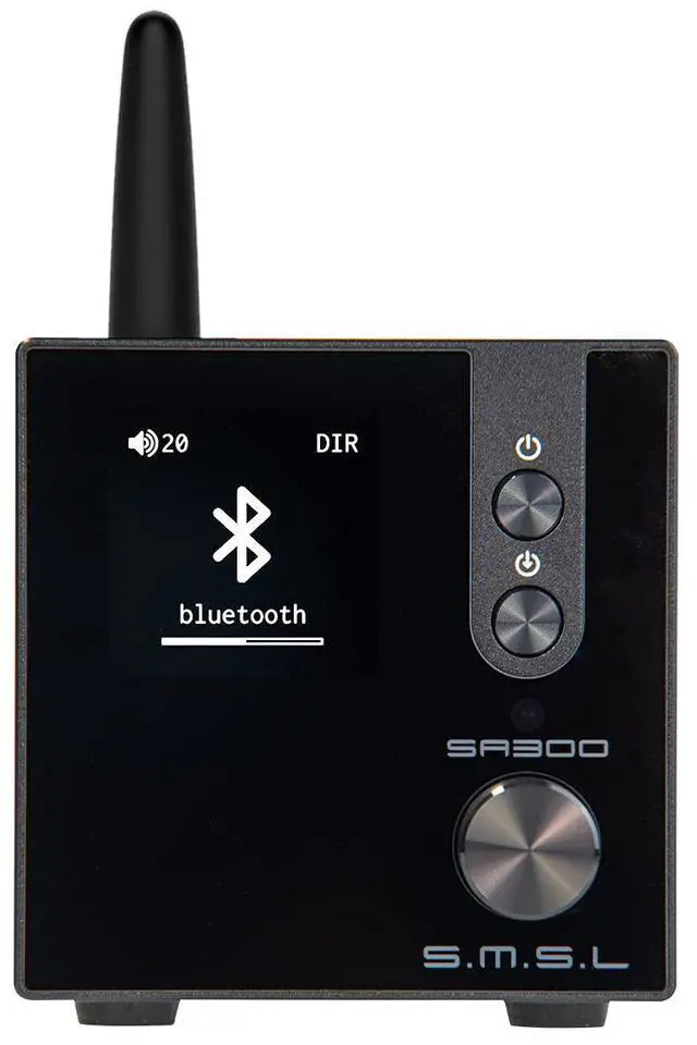Main image of SA300 HiFi Digital Amplifier, Infineon's MA12070 Chip Class D Power Amp, RCA USB Bluetooth 5.0 APTX Input, Multiple EQ Modes with Remote Control (Black)