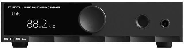 Main image of D100 Desktop DAC Headphone Amp, ES9081 Chip,True Balanced Audio Interface for Home Stereo,MQA,32-Bit/768kHz DSD512,32-600 headphones,USB/Optical/Coaxial Inputs,4.4mm & 6.35mm/RCA Outputs (Black)
