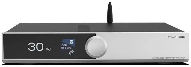 Main image of AL400 All-in-One Hi-Fi Decoder/Preamp/Phono Power Amp TPA3255 amp & CS43141 dac chip Full MQA MM & MC Cartridge HDMI(eARC),for TV Home theater Subwoofer Desktop Bookshelf passive speakers(Silver)