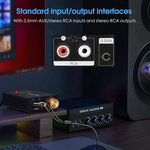 Alt view image 3 of 7 - L1-MiINI Stereo Line Level Booster Amplifier Audio Preamp 20dB Gain + Volume Control
