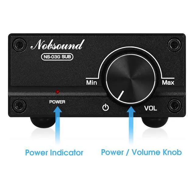 Alt view image 7 of 7 - 100W Subwoofer Digital Power Amplifier Audio Mini Amp (Black)