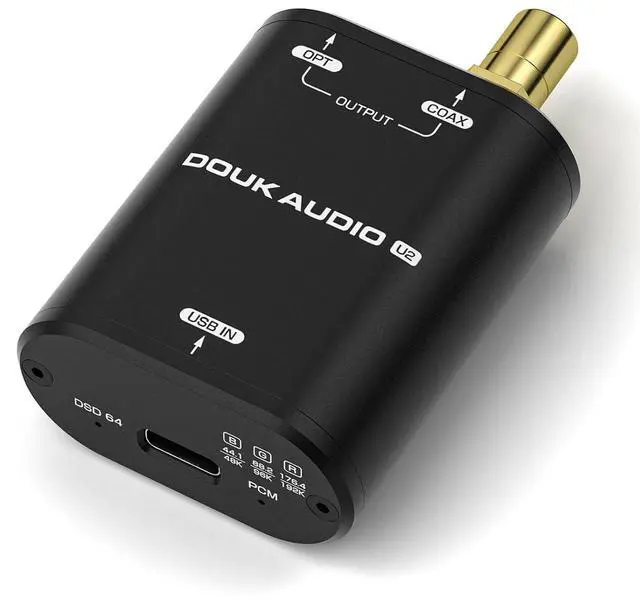 Main image of USB to SPDIF Converter: DDC Reclocker | Digital Interface with 24bit/192kHz Hi-Res XMOS XU316, Plug & Play, for Audiophiles, DAC & Home Theater (U2)