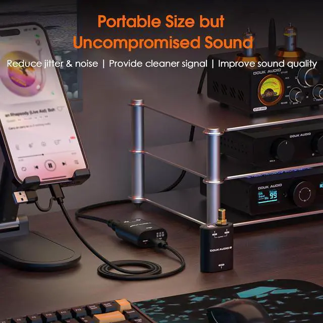Alt view image 5 of 7 - USB to SPDIF Converter: DDC Reclocker | Digital Interface with 24bit/192kHz Hi-Res XMOS XU316, Plug & Play, for Audiophiles, DAC & Home Theater (U2)
