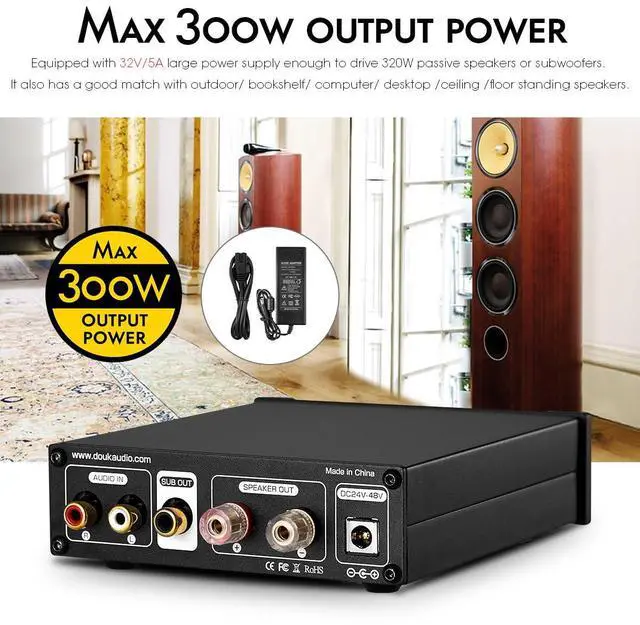 Alt view image 4 of 7 - G2 PRO Mono Amplifier + BS-1 Bass Shaker Bundle: 300W Sub Amp & Tactile Transducer for Deep Home Theater & Gaming Immersion