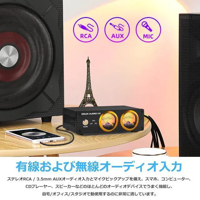 Alt view image 4 of 7 - VU22 Dual Analog VU Meter Display DB Panel MIC+LINE Sound Level Meter (Black)