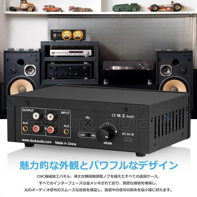 Alt view image 7 of 7 - VU22 Dual Analog VU Meter Display DB Panel MIC+LINE Sound Level Meter (Black)