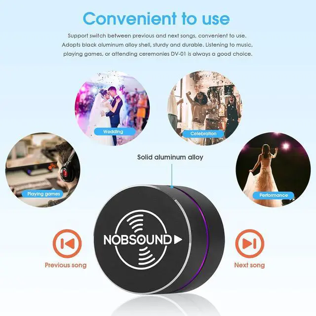 Alt view image 5 of 7 - USB Volume Control Knob with Mute Function, Compatible with Windows, Mac, Android, iOS, Mini Desktop Audio Controller with Breathing Light (DV-01)