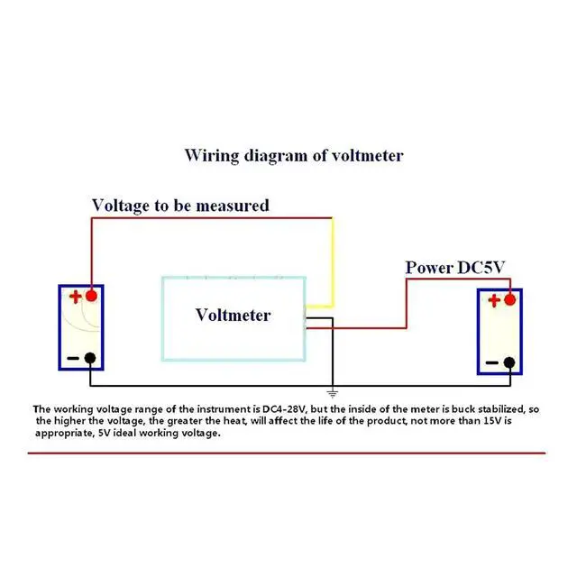 Alt view image 5 of 7 - 0.36" DC Voltmeter 1000V 500V 300V 200V 100V 30V LED Digital Voltage Display Volt Meter Battery Monitor for 5V 12V CAR(Blue,0-1000V 3Wire)