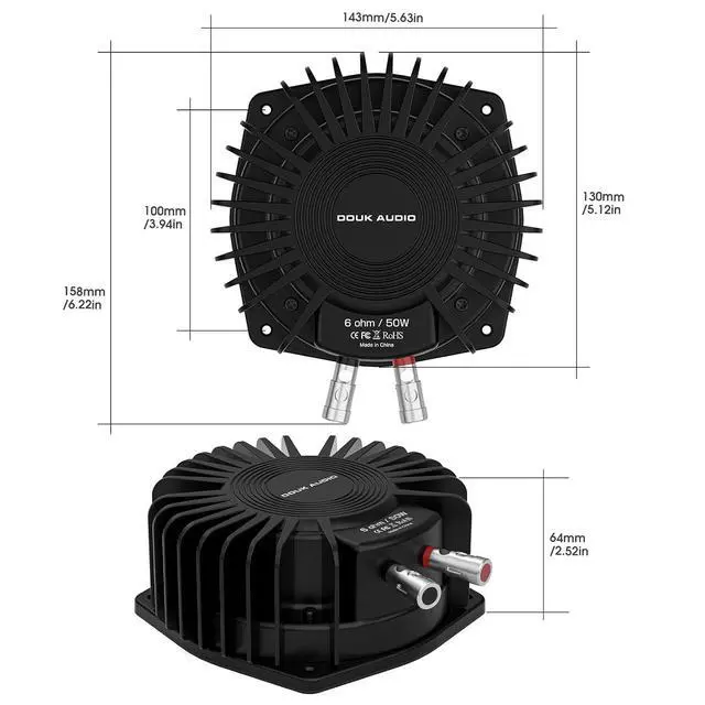 Alt view image 7 of 7 - BS-1 Bass Shaker: 50W High Power Tactile Transducer - Subwoofer Lows for Home Theater, Car Audio & Gaming Chair Vibration Immersion (1 PC)