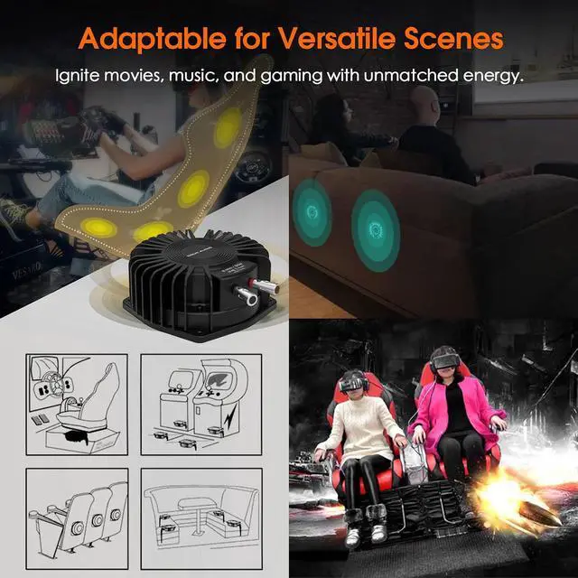 Alt view image 5 of 7 - BS-1 Bass Shaker: 50W High Power Tactile Transducer - Subwoofer Lows for Home Theater, Car Audio & Gaming Chair Vibration Immersion (1 PC)