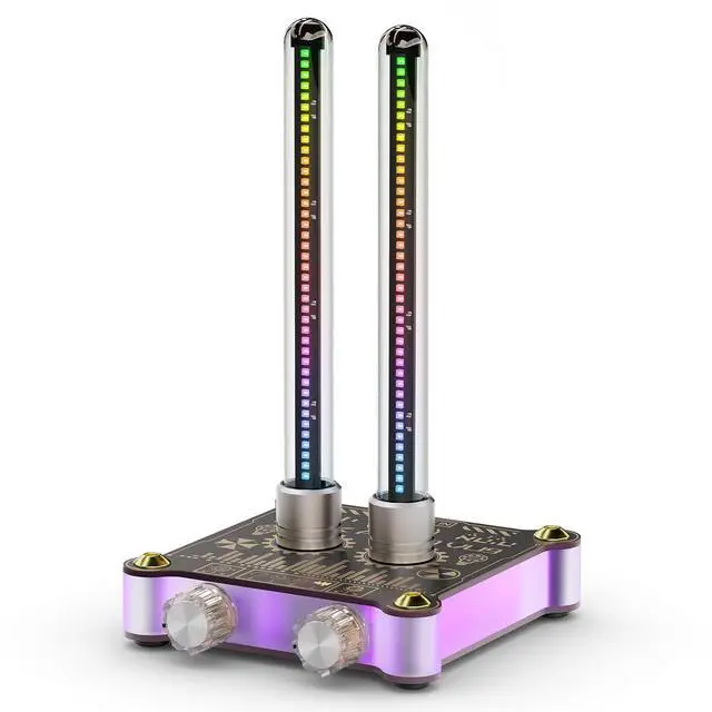 Main image of RGB LED Sound Level: Tube Meter Music Spectrum Display Microphone Pickup Magnetic Design Desktop Set-Up HiFi Gaming Ambient Light for Audiophiles Gift (VU9-MINI)