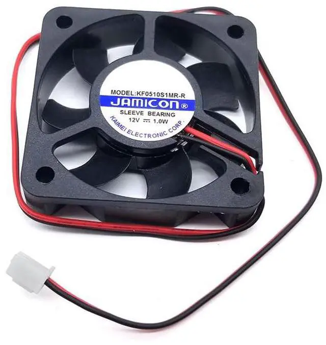 Main image of New KF0510S1MR-R DC 12V 1.0W 2Pins Square Cooling Fan for JAMICON