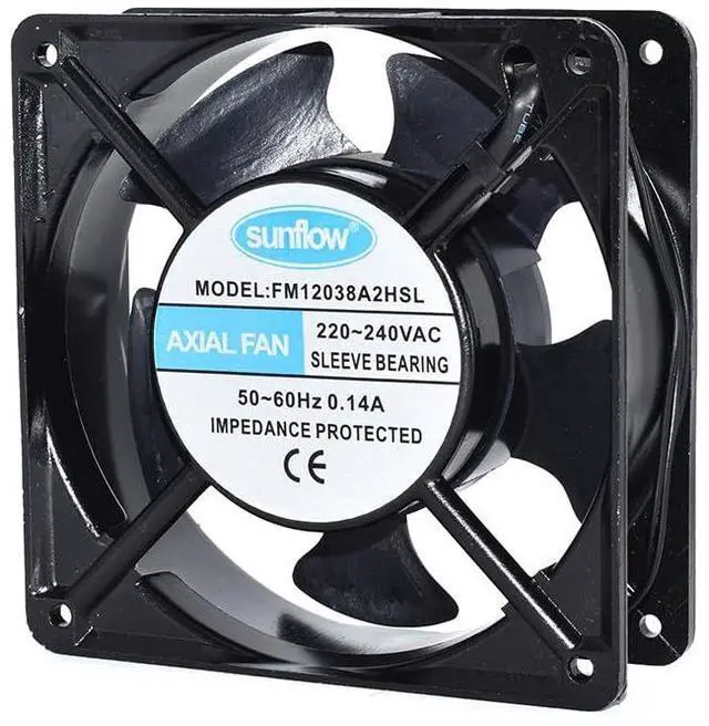 Main image of Well Tested FM12038A2HSL AC 220V 240V 0.14A 12038 12CM 120 * 120 * 38mm 2-Pin Axial Cooling Fan