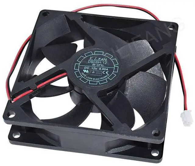 Main image of New Cooler D90SH-12 9025 90MM 9CM DC 12V 0.80A 2 Wires Chassis Cooling Fan
