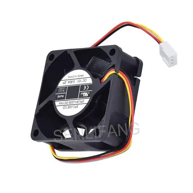 Alt view image 3 of 4 - New 6CM Square Cooling Fan EFC-06E12D 6025 60 * 60 * 25MM DC12V 0.6A 3Lines