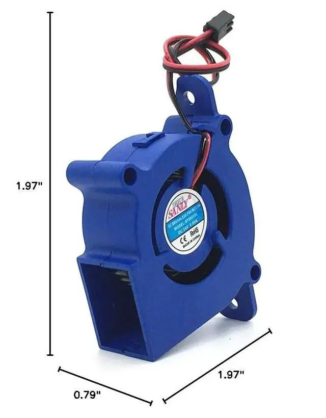 Alt view image 3 of 3 - New SF5020SL 5CM Cooler for SANLY 2Pins 50 * 50 * 20MM DC24V 0.08A Humidifier Turbo Fan