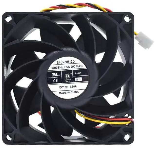 Main image of New EFC-09H12D 92 * 92 * 38MM Square Cooler DC12V 3Wires 1.50A Brushless Cooling Fan