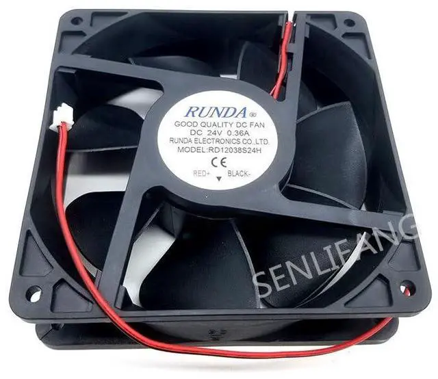 Main image of 12CM DC24V 0.36A 2-Pin 120*120*38MM Motor Protection Cooling Fan for Desktop