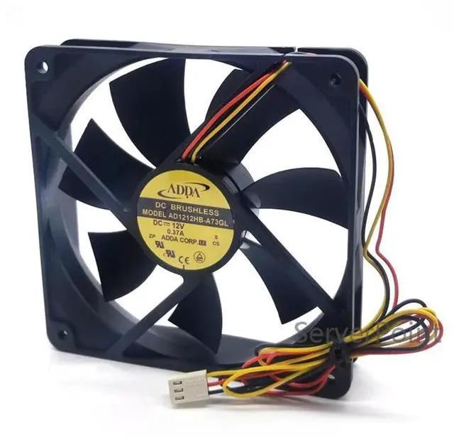 Main image of New Cooler Fan AD1212HB-A73GL 3 Wires DC12V 0.37A Cooling for ADDA 12025 120 * 120 * 25MM Fan