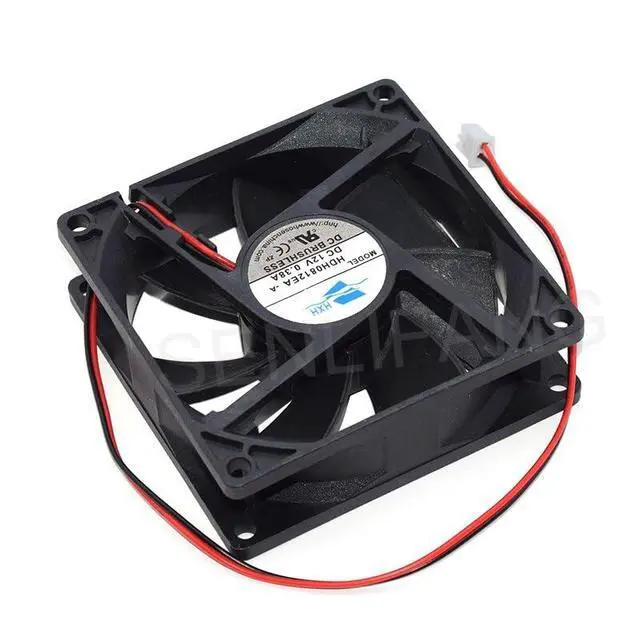 Alt view image 3 of 5 - New 8CM Square Cooling Fan HDH0812EA -A 80 * 80 * 25MM DC12V 0.38A 2Lines