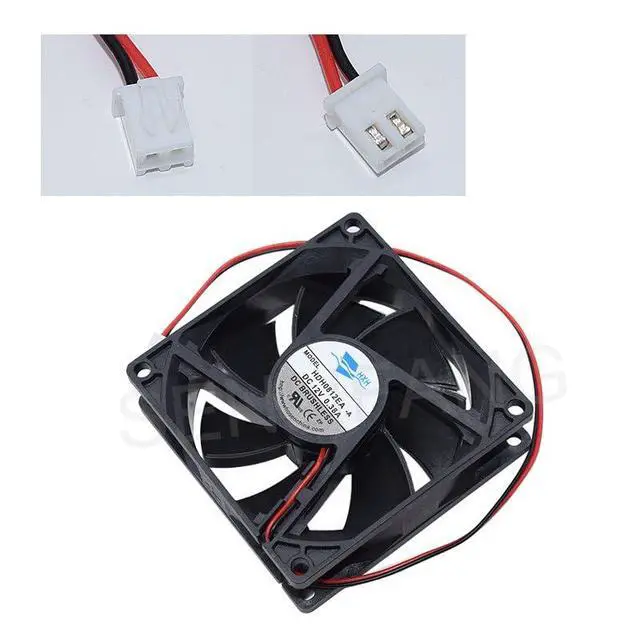 Alt view image 5 of 5 - New 8CM Square Cooling Fan HDH0812EA -A 80 * 80 * 25MM DC12V 0.38A 2Lines