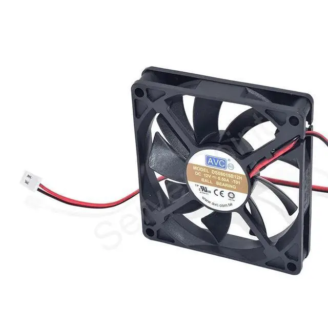 Alt view image 2 of 3 - for DS08015B12H Cooler DC12V 0.50A 2-Wire 80 * 80 * 15MM 8015 8CM Cooling Fan