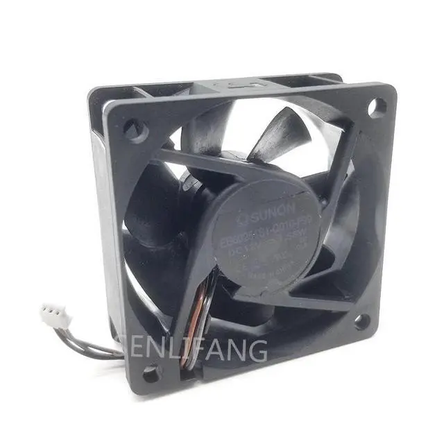 Alt view image 2 of 2 - for EB60251S1-Q010-F99 Cooler DC 12V 1.56W 3-Wire 60x60x25MM 6025 6CM Cooling Fan