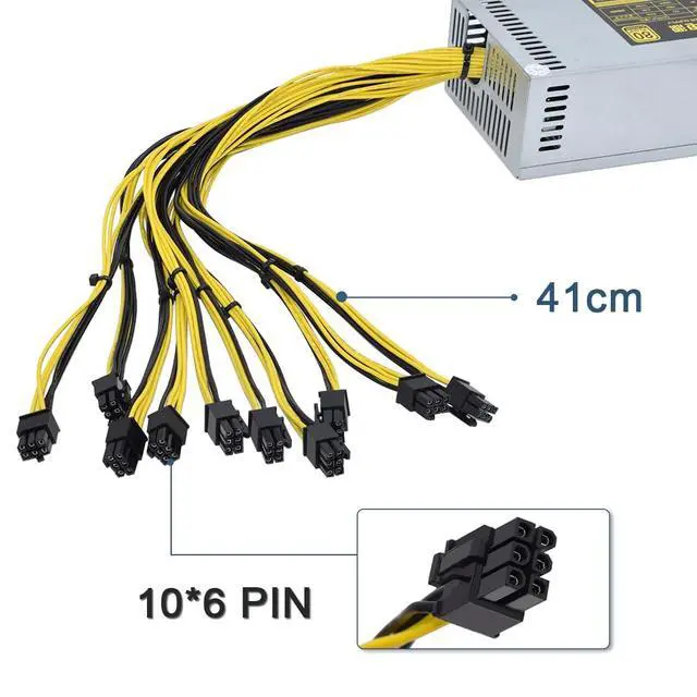 Alt view image 3 of 6 - Antminer Bitmain Power Supply 2000W 2U 110V for S9 or L3+ or Z9 Mini or D3 w/ 10 Connectors ETH BTC LTC Mining PSU