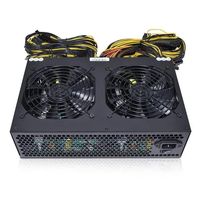 Alt view image 4 of 6 - 3600W ATX Power Supply 110-240V Miner/PC PSU Support 12 GPU Graphics Card for BTC ETH ETC ZEC ZCASH DGB XMR Power Mining