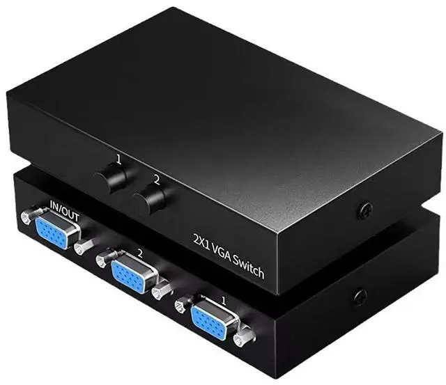 Main image of 2Ports VGA Switcher 1920 * 1080P HD Video Distribution Sharing Monitor Computer Projection Support 2 in 1 Out and 1 in 2 Out