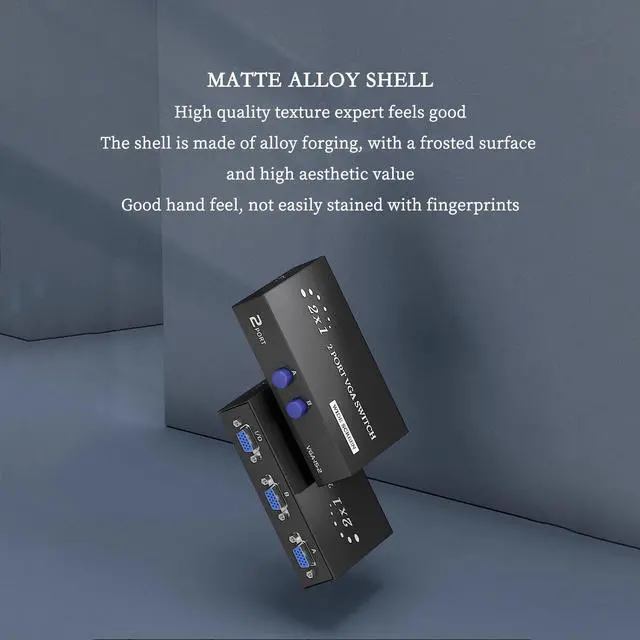 Alt view image 5 of 7 - 2Ports VGA Switcher 1920 * 1080P HD Video Distribution Sharing Monitor Computer Projection Support 2 in 1 Out and 1 in 2 Out