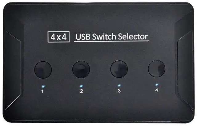 Main image of KVM USB 3.0 Switch Selector 4 Port PCs Sharing 4 Devices for Keyboard Mouse Scanner Printer
