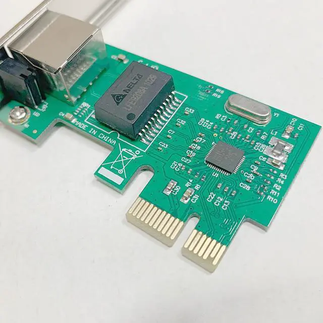 Alt view image 2 of 7 - PCIe X1 to RJ45 Gigabit Ethernet Network Card 1000Mbps Wired LAN Adapter for Desktop PC Compatible with Wins XP Vista 7