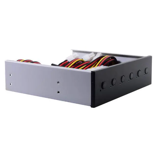 Alt view image 2 of 6 - 6 Hard Disk Control System Intelligent Control Management System HDD SSD Power Switch with 5.25 CD-ROM Bay