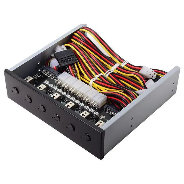 Alt view image 4 of 6 - 6 Hard Disk Control System Intelligent Control Management System HDD SSD Power Switch with 5.25 CD-ROM Bay