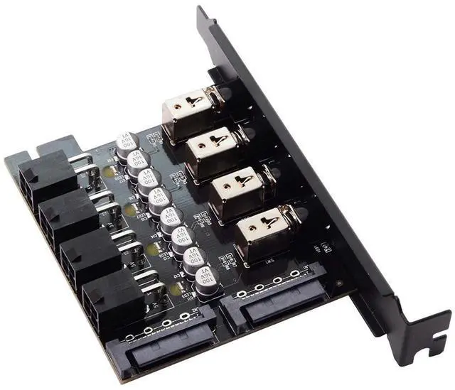 Main image of 4 Hard Disk Control System Intelligent Control Management System HDD SSD Power Switch with PCI Bracket
