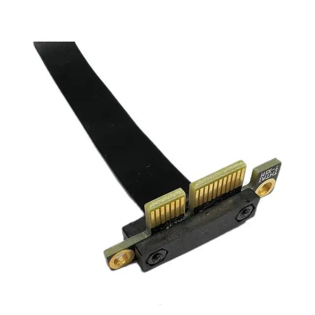 Alt view image 2 of 7 - PCIe 3.0 x1 Riser Extension Cable 90 Degree Reverse PCIe x1 to x1 Adapter with Gold-Plated Connector, Flexible PE Cable for GPU, Sound Card, Network Card (5cm)