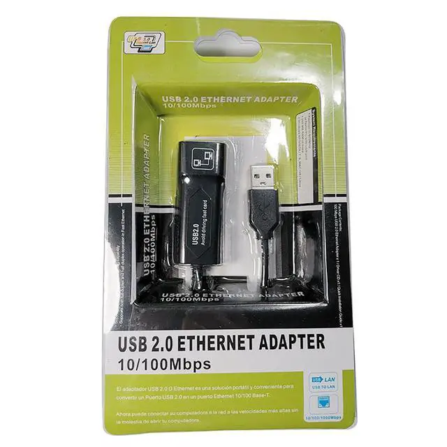 Alt view image 4 of 6 - USB 2.0 to RJ45 Ethernet Adapter, 10/100Mbps Fast Ethernet LAN Network Converter, Plug & Play, Auto MDIX, Jumbo Frame Compatible with Win 7 8 Mac Linux