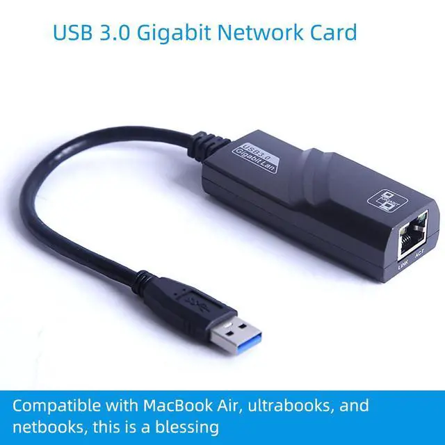 Alt view image 6 of 6 - USB 3.0 to RJ45 Gigabit Ethernet Adapter 1000Mbps Wired Network LAN Adapter Plug and Play for Laptop Desktop and Ultrabook