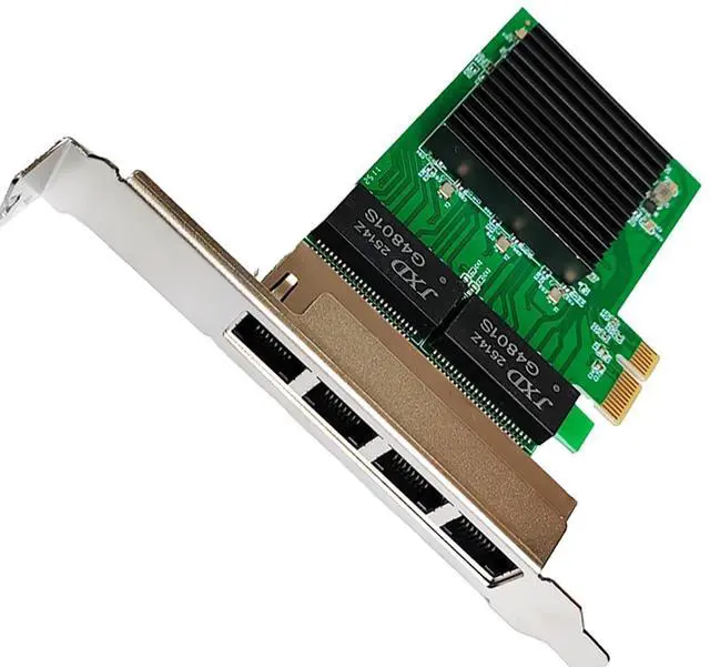 Main image of PCIe 1x to 4 Port RJ45 Gigabit Ethernet Network Card Compatible with RTL8111H Chipset Multi Port RJ45 NIC for Desktop and Server