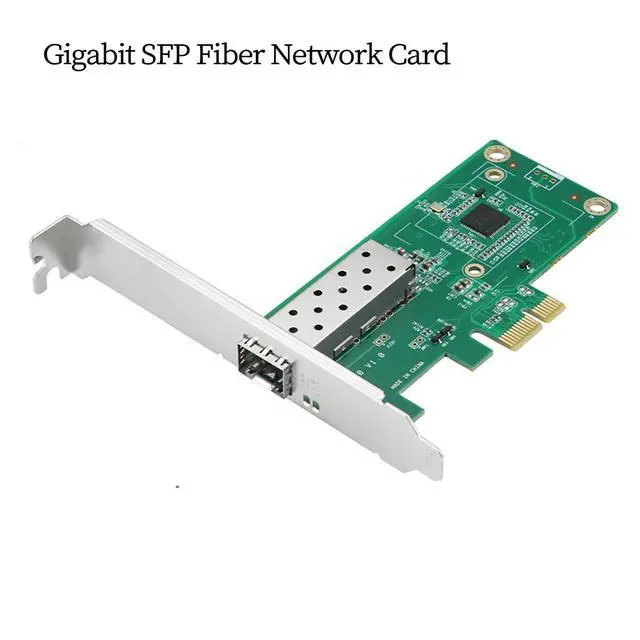 Alt view image 2 of 5 - PCIe Gigabit SFP Network Adapter with RJ45 Port Compatible with I210 Chipset Single Port Fiber LAN Card with LC Interface for Desktop and Server High Speed Ethernet