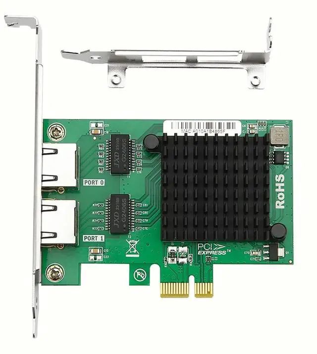 Main image of PCIe x1 to Dual RJ45 Gigabit Server Network Card PI30R21 High-Performance Ethernet Adapter Support SR-IOV, VMDq, VLAN, and Load Balancing, Compatible with Windows/Linux Servers