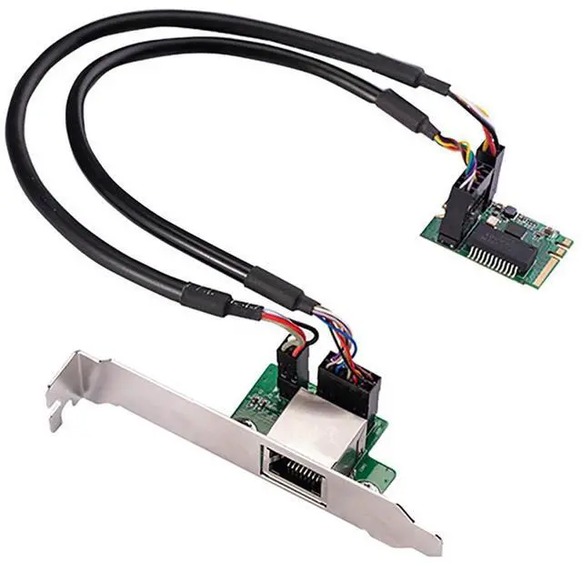 Main image of M.2 (Key A+E) to RJ45 Gigabit Ethernet Adapter 1000Mbps Wired Network Card, PCIe NGFF 2230 LAN Controller with Wake-on-LAN, Compatible with Windows/Linux/Mac OS