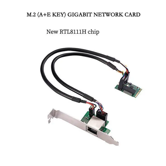 Alt view image 6 of 7 - M.2 (Key A+E) to RJ45 Gigabit Ethernet Adapter 1000Mbps Wired Network Card, PCIe NGFF 2230 LAN Controller with Wake-on-LAN, Compatible with Windows/Linux/Mac OS