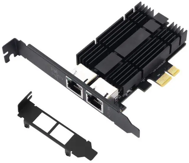 Main image of 2.5gb Network Card, Dual Port PCIe Ethernet Network Adapter to 2.5 Gigabit RJ45 LAN WiFi Card NIC Compatible with Intel I226 2500Mbps for Windows/Linux/Mac OS for Desktop Workstation Server NAS