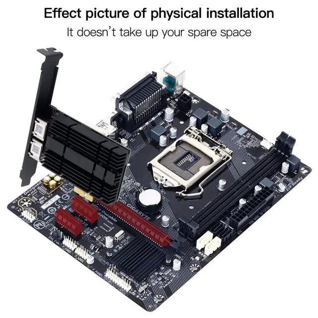 Alt view image 7 of 7 - 2.5gb Network Card, Dual Port PCIe Ethernet Network Adapter to 2.5 Gigabit RJ45 LAN WiFi Card NIC Compatible with Intel I226 2500Mbps for Windows/Linux/Mac OS for Desktop Workstation Server NAS