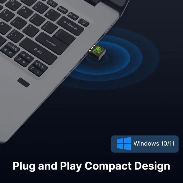 Alt view image 4 of 7 - AX900 USB WiFi 6 Adapter with Bluetooth 5.3, RTL8851BU Chip, Dual-Band 2.4GHz/5GHz up to 900Mbps, 802.11ax Wireless Network Card for PC Gaming Office