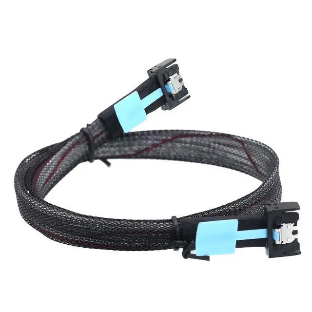 Alt view image 3 of 6 - Gen5 PCIe MCIO Slimline SFF-8654 4i to MCIO 4i Cable 30G High-Speed Server Data Interconnect (1M)